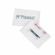 Badges à épingles - 40x60mm - par 50 - PVC