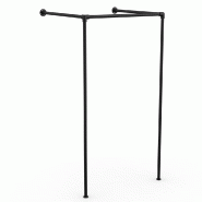 Cabine Murale Urban 28 Métal Noir Mat 105x103x205cm
