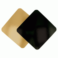Carré carton or/noir 18x18cm - par 50