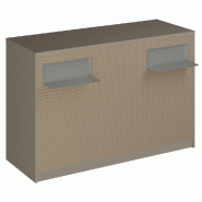 Comptoir Vertigo H T01 dble nat. L150cm - 3 tab.Coulis. 6tab.Amovib - taupe