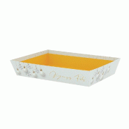 Corbeille carton noël Blanc 26x20x5cm
