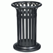 Corbeille urbaine TULIPE 60 Litres à poser ou fixer - Gris Anthracite