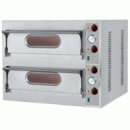 EURAST - Four à pizza électrique à 2 chambres pour 6 + 6 pizzas ø 360 - 950x1220x710 mm - 18000 W 400/3V - 51B66012 - gris inox 51B66012 EURAST - Four à pizza électrique à 2 chambres pour 6 + 6 pizzas ø 360 - 950x1220x710 mm - 18000 W 400/3V - 51B66012 - gris inox 51B66012