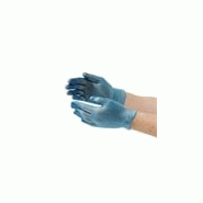 Gants alimentaires en vinyle non poudrés bleus - vogue