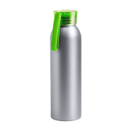 Gourde de sport en aluminium - 650 ml - Avec couvercle coloré et dragonne en silicone Gourde de sport en aluminium - 650 ml - Avec couvercle coloré et dragonne en silicone