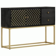 Helloshop26 - Buffet bahut commode armoire meuble de rangement organisateur cuisine salle de séjour salon et doré 110 x 30 x 75 cm 02_0036169 - 3000 Helloshop26 - Buffet bahut commode armoire meuble de rangement organisateur cuisine salle de séjour salon et doré 110 x 30 x 75 cm 02_0036169 - 3000