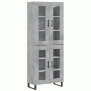 Helloshop26 - Buffet bahut commode armoire meuble de rangement organisateur cuisine salle de séjour salon haut 69,5 x 34 x 180 cm 02_0034625 - verre