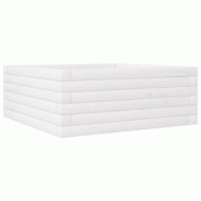 Helloshop26 - Jardinière bac lit surélevé plantes fleurs terrasse jardin 60 x 60 x 23 cm bois de pin massif blanc 02_0037701 - 3000214275017_0