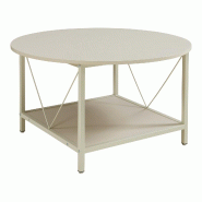 Helloshop26 - Table basse console d'appoint diamètre80x46 cm couleur sable 03_0010788 - 3000225411381