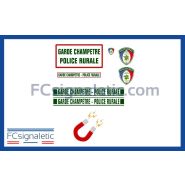 Kit sérigraphie balisage Police rurale et garde champêtre magnétique pour véhicule léger et petits utilitaires Kit sérigraphie balisage Police rurale et garde champêtre magnétique pour véhicule léger et petits utilitaires