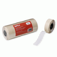 Lot de 7 rouleaux de 1500 étiquettes blanches pour pince, format 21x12 mm - 3270241009149