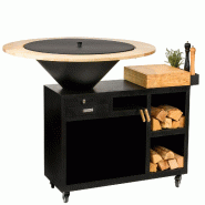 Pack Brasero Plancha Servante Noir - noir acier 3701730500453