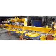 Palonnier à ventouse forte charge 6 ventouses en ligne pour tôles d'acier jusqu'à 8000 kg - EM3-800H6 Palonnier à ventouse forte charge 6 ventouses en ligne pour tôles d'acier jusqu'à 8000 kg - EM3-800H6