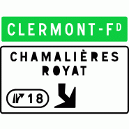 Panneau directionnel Da31d - Sortie numérotée - WP Signalisation - Résine thermoplastique - Éco-responsable