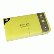 PAPSTAR 150 Serviettes "DAILY Collection" 1/4-pli 32 cm x 32 cm vert citron - vert papier 89643
