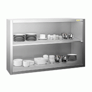 Placard mural inox 1000 x 400 mm / Hauteur 800 mm ouvert PREMIUM - GOLDINOX - gris inox 3701770820054 Placard mural inox 1000 x 400 mm / Hauteur 800 mm ouvert PREMIUM - GOLDINOX - gris inox 3701770820054