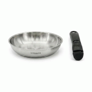 Poêle de cuisson 28 cm en inox avec manche amovible Fackelmann InoGrip et accessoires - Acier inoxydable 18/10 3176239910483