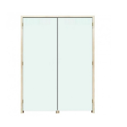 Porte coupe feu 1H - 60 mn - Bloc Portes EI60 204 x 83+83 mm gauche - Huisserie bois double vantaux égaux ou inégaux (tiercés)
