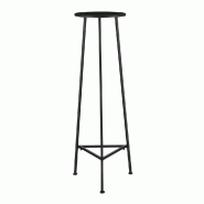 Table de présentation haute noir Ø35x120cm