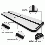 TAPIS DE GYMNASTIQUE GONFLABLE 3X1 M AIR TRACK AVEC POMPE ÉLECTRIQUE KIT DE RÉPARATION EN PVC NOIR 20_0001244 TAPIS DE GYMNASTIQUE GONFLABLE 3X1 M AIR TRACK AVEC POMPE ÉLECTRIQUE KIT DE RÉPARATION EN PVC NOIR 20_0001244