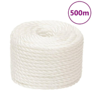 Vidaxl corde de travail blanc 12 mm 500 m polypropylène 153059