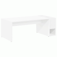 VidaXL Table basse Blanc 101,5 x 50 x 37 cm Bois d'ingénierie Modèle Helios Horizon - 891192