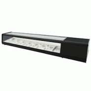 Vitrine réfrigérée pour tapas avec 4 gn 1/3 verre plat - 1810x400x300 mm - 160 W 230/1V - 13R88184 Eurast - inox 13R88184 Vitrine réfrigérée pour tapas avec 4 gn 1/3 verre plat - 1810x400x300 mm - 160 W 230/1V - 13R88184 Eurast - inox 13R88184