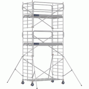 Échafaudage roulant aluminium DOCKER 150 version garde-corps EXMDS - Hauteur de travail : 6,90 m - DUARIB - 7225052 Échafaudage roulant aluminium DOCKER 150 version garde-corps EXMDS - Hauteur de travail : 6,90 m - DUARIB - 7225052
