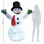 Bonhomme de neige gonflable 2LED animées H180cm