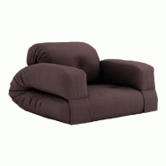 FAUTEUIL FUTON STANDARD CONVERTIBLE HIPPO CHAIR COULEUR MARRON