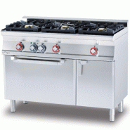 Fourneau mixte - 3 feux à gaz sur four électrique GN1/1 - 120 cm | MagicLotus 600