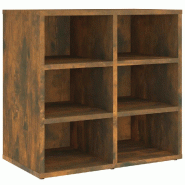 Helloshop26 - Armoire à chaussures flexible rangement pratique 52,5 x 30 x 50 cm en bois d'ingénierie chêne fumé 02_0048435 - Bois massif 30002352