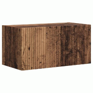 Helloshop26 - Meuble TV mural moderne décoratif avec étagères 60 x 31 x 29 cm en bois d'ingénierie bois ancien 02_0054895 - Bois massif 3000238710570