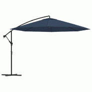 Helloshop26 - Parasol meuble de jardin en porte-à-faux 3,5 m bleu 02_0008603 - bleu aluminium 3000458947763