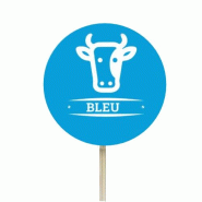 MONDO DECO Piques cuisson papier - Piques à viande bleus - Français - Ø4 cm x250 pcs Mondo Déco - papier 3558847431022