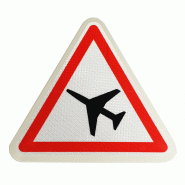 Panneau de danger A23 - Traversée d'une aire de danger aérien Panneau de danger A23 - Traversée d'une aire de danger aérien