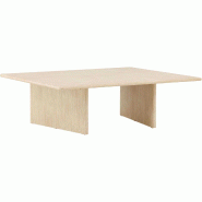 Table basse 100 x 120 cm Skagen Vind - beige 7340220830876 Table basse 100 x 120 cm Skagen Vind - beige 7340220830876