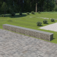 Vidaxl mur à gabion avec couvercles acier galvanisé 600 x 50 x 50 cm 143581