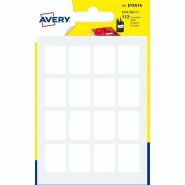 AVERY Lot de 10 Etui de 112 étiquettes blanches, format 16 x 22 mm (7 feuilles / cdt) - 5014702026478