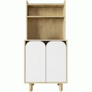Buffet haut en aggloméré Parma blanc et chêne Hanah Home - 8684284023744 Buffet haut en aggloméré Parma blanc et chêne Hanah Home - 8684284023744