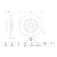 Disque de frein Bosch 0986479708 - arrière - type plein - boîte de 1 disque Disque de frein Bosch 0986479708 - arrière - type plein - boîte de 1 disque