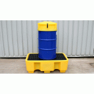 Entonnoir PE polyvalent avec couvercle intégré pour fût de 200 l - Diamètre 620 mm, Hauteur 265 mm - Coloris JAUNE