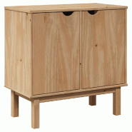 Helloshop26 - Armoire de couloir classique avec grand espace de rangement 75 x 40 x 75 cm en bois de pin massif miel 02_0057611 - Bois massif 30002401