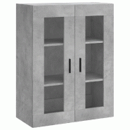 Helloshop26 - Armoire murale design pratique rangement élégant 69,5 x 34 x 90 cm en bois gris béton 02_0048637 - gris verre 3000235388635