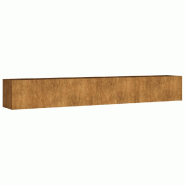 Helloshop26 - Jardinière bac lit surélevé plantes fleurs terrasse jardin de jardin 280 x 40 x 40 cm acier corten marron 02_0039417 - marron métal