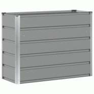 Helloshop26 - Jardinière design moderne polyvalente intérieur extérieur 100 x 40 x 75 cm en acier gris clair 02_0059180 - gris acier 3000240990366