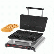 Neumärker® Gaufrier Thermocook® incl. Plaques interchangeables Burger gaufré - gris inox 12-40801-78