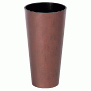 Prosperplast - Pot TUBUS SLIM CORTEN 64 L avec réservoir - 40x40x76,2 cm, coloris Cuivre - cuivre plastique polypropylène ZA4085
