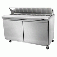 Saladette réfrigérée 2 portes avec 12 bacs GN 1/6 - 396 L