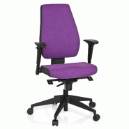 Siège de bureau / Siège pivotant PRO-TEC 500 tissu gris foncé/mauve hjh OFFICE - violet polyester 608817